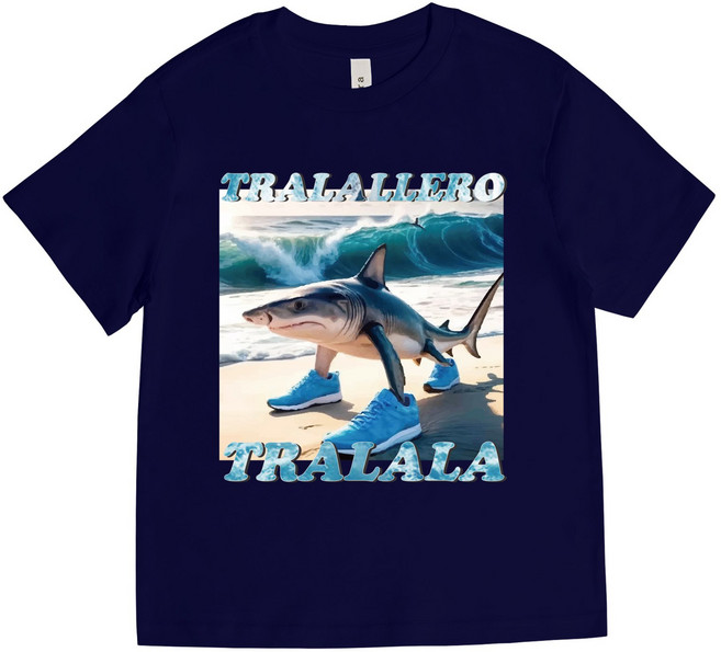 꼬므떼 이탈리안 브레인롯 여름 아동 반팔 티셔츠 26수 순면 밈 티셔츠 기획 등원룩 형제룩