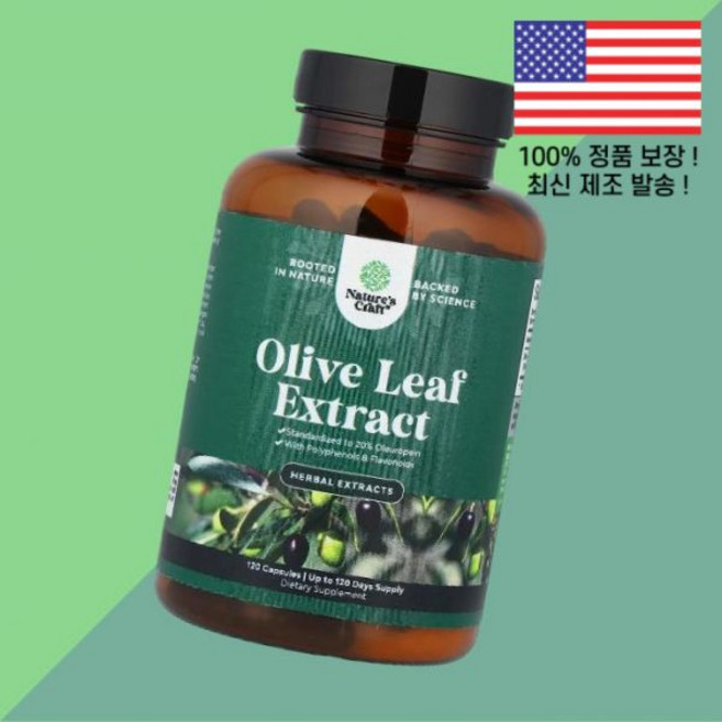 네이처스 크래프트 올리브잎 올리브 리프 추출물 750mg 120캡슐 Nature's Craft Olive Leaf Extract 120 Capsules