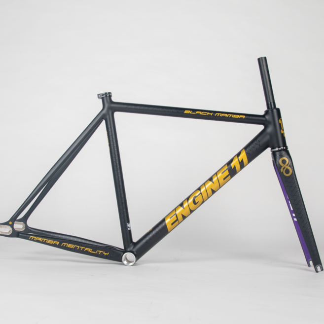엔진11 크릿디 블랙맘바 픽시 자전거 프레임 세트 몸통 알루미늄 프렘셋 코비 브라이언트, 1개