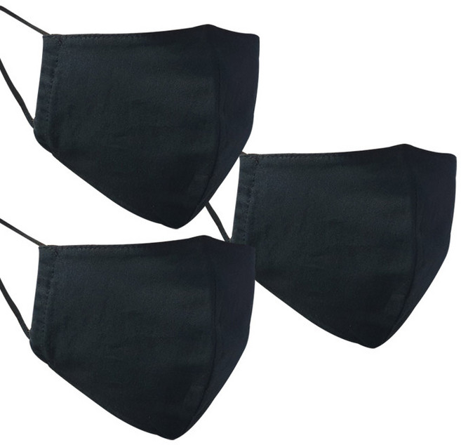 자체제작 입체 블랙마스크 3매세트 면마스크, 1개, 블랙, 3개입