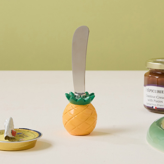 [모던하우스 본사직영] 스무디팝 파인애플 스탠딩 버터나이프, 1개