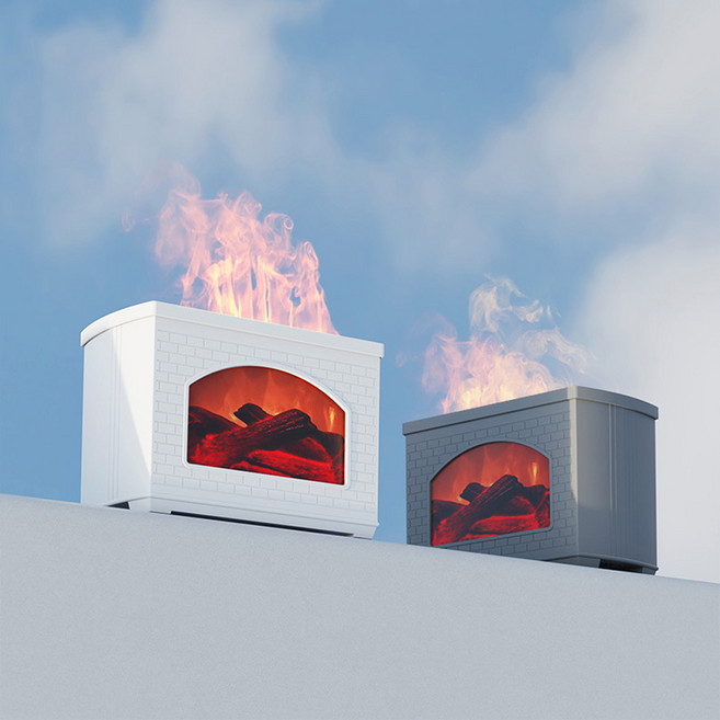 21세기트랜드 레브 불멍 벽난로 가습기, 블랙