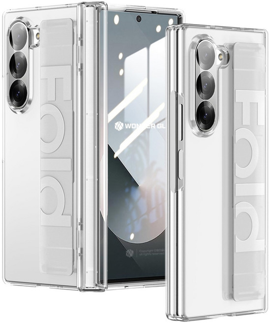 원더글라스 갤럭시 Z폴드5/6/7 힌지보호 풀커버 밴딩 스트랩 플렉스 S 케이스