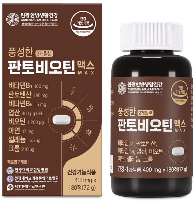 원광한방생활건강 풍성한 판토비오틴 맥스, 1개, 180정