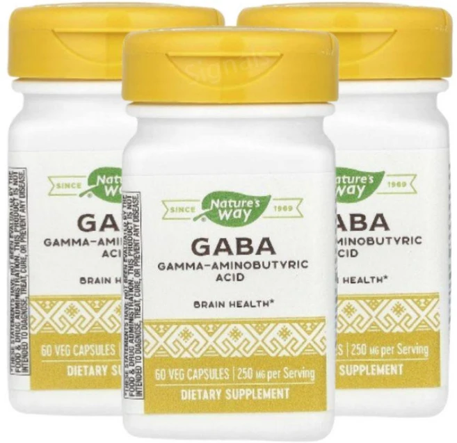NaturesWay GABA 가바 250mg 60캡슐 3개 감마아미노뷰티릭산, 60정 - 쿠팡