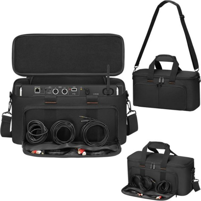 베링거 X-AIR 시리즈 믹서 XR18 XR16 XR12와 호환되는 알레민 휴대용 가방 패딩 손잡이 및 어깨 스트랩이 있는 소프트 케이스 액세서리용 포켓이 DJ 긱백