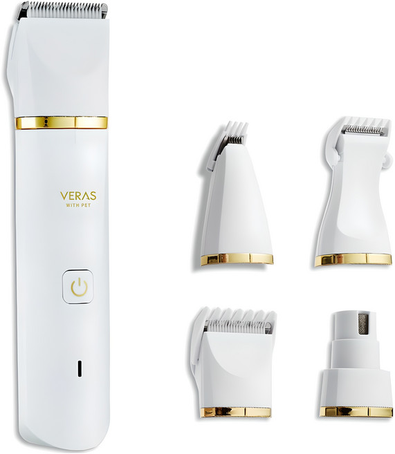 베라스 방수 반려동물 이발기 VP-1004, 화이트+골드, 1개