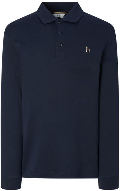 헤지스 남성용 소프트 코튼 인터록 긴팔 폴로 셔츠