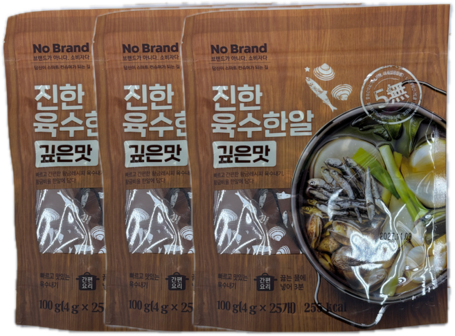 노브랜드 진한 육수한알 깊은맛, 3개