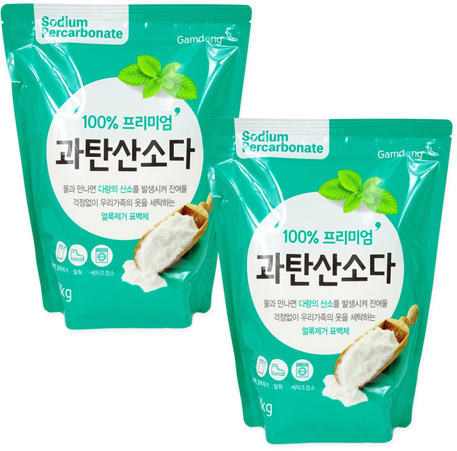 감동 과탄산소다(2kg)-2개 청소 세탁 표백제 천연세제, 2kg, 2개