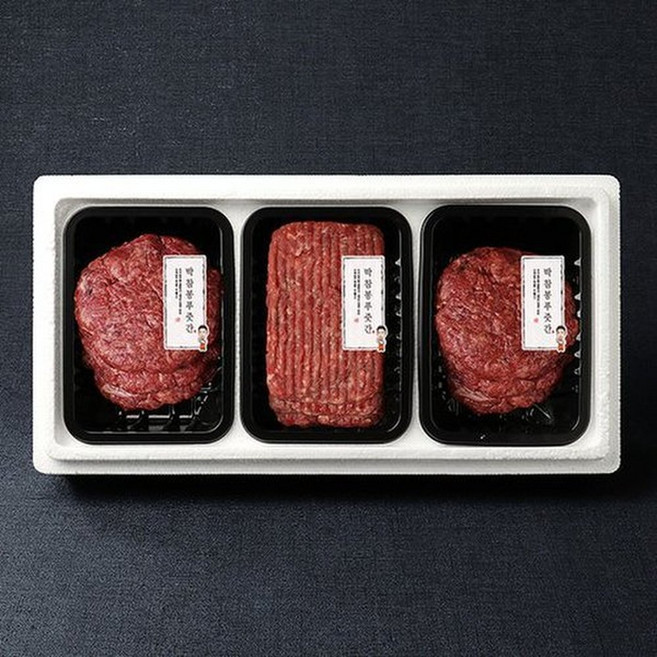 즉시출고박참봉푸줏간한우 떡갈비/언양불고기 혼합선물세트 3호 1.26kg (떡갈비360g x 1팩 / 언양..., 1개, 360g