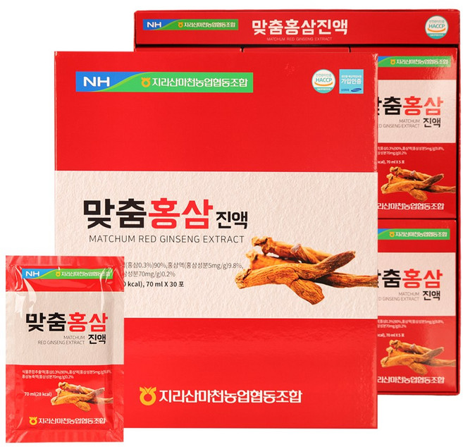 6년근 홍삼액 70ml x 30포 국내산 홍삼 피로회복 자양강장 면역력 증진, 30개