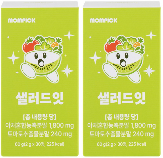 샐러드 잇 츄어블 캔디 식이섬유 정 정품, 2개, 30회분