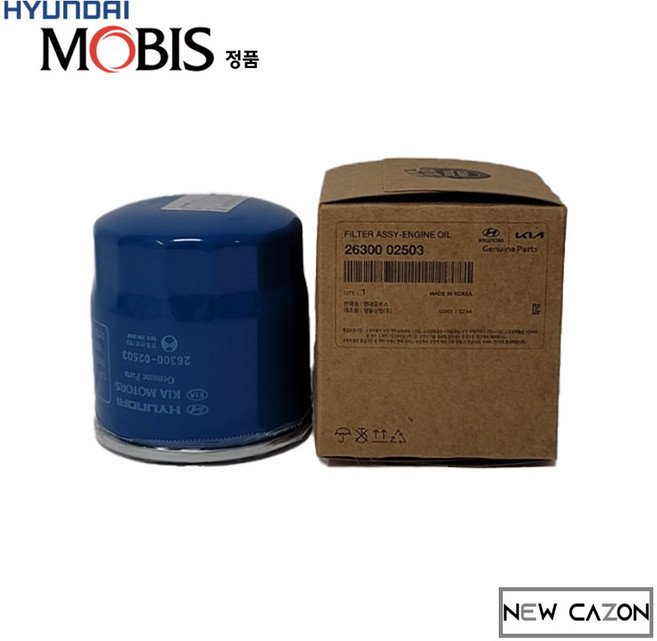 기아 모닝 오일필터 2630002503 현대모비스순정품, 1개, 26300-02503