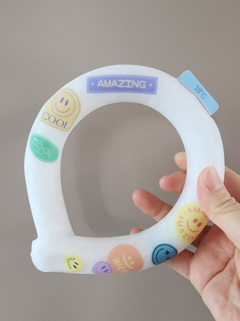 블루필 아이스쿨링 쿨스카프 넥쿨러 냉감 등산 넥밴드 얼음 목걸이 베이직 플러스 스마일