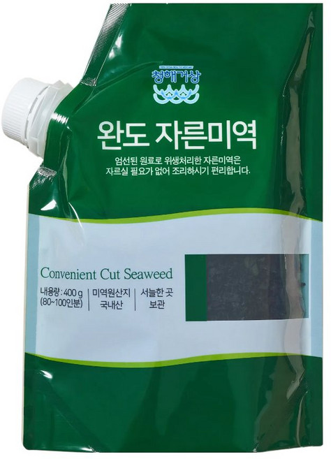 [청해거상] 유기인증 완도 자른미역 400g 완도 산지직송 건미역 식자재, 1개