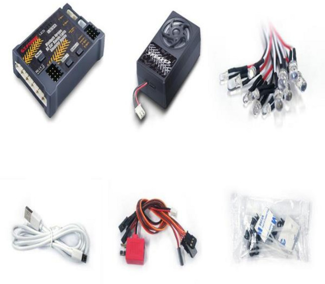 GT 파워 블루투스 버전 RC 자동차 트럭 엔진 사운드/라이트 시뮬레이션 시스템 앰프 내장 58 가지 효과, 1개