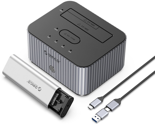 오리코 M.2 to 2.5/3.5 하드 클론 알루미늄 합금 10Gbps 도킹스테이션 IT28E-C, 1개