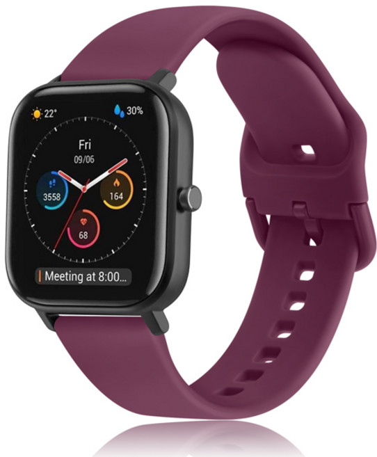 호환 Amazfit GTS 4 Mini/2e/3/GTS2 Mini/GTR 4/3/Pro/GTR2/47mm/stratos 용 실리콘 팔찌 20mm/22mm 시계 밴드 Amazfit, [11] Purple, [01] 22mm