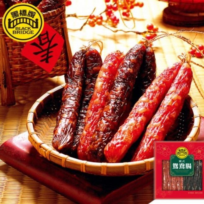 【黑橋牌】廣式鴛鴦腸真空包(常溫)肝腸 臘腸, 1個, 500