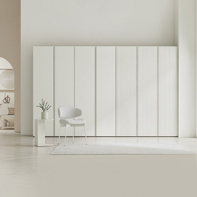 한샘 아트월 옷장세트140cm~350cm(216cm) 비대칭형 16종, B형 머쉬룸그레이