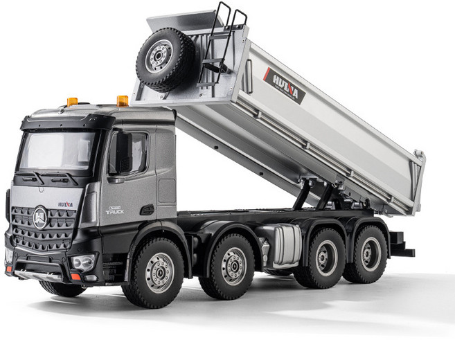 HUINA 후이나 1536 PRO 무선조종 합금 8륜구동 RC 덤프트럭, 1개, 그레이