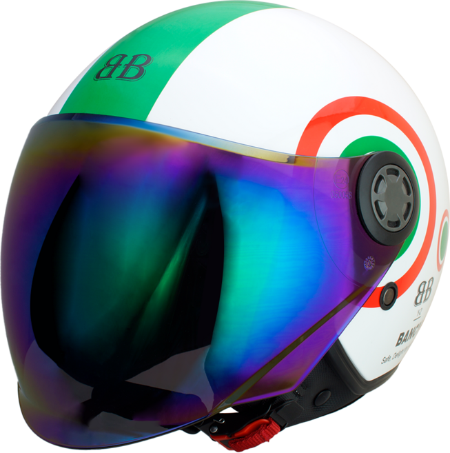 벤시 오토바이 헬멧 Y-2 썬바이저 내장 유럽ECE인증 오픈페이스 내피분리 블루투스 장착 가능, 카스타일, 레인보우, XXL, 카스타일