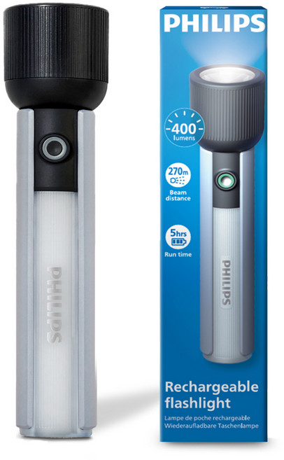 필립스 멀티 LED 플래시 라이트 캠핑랜턴 3W 400루멘 270M 거리 5시간, 1개, SFL1183