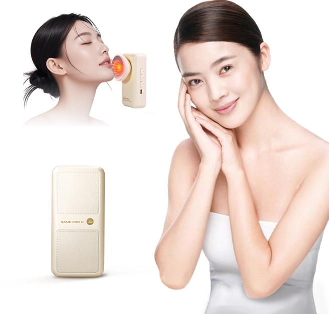 Garrl EMS 얼굴 괄사 마사지기 온열 흡착 안마기 전신 미세전류형 가정용, 베이지