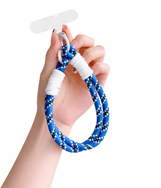 여행체크인 휴대폰 도난방지 손목 스트랩 고리, 1개, 블루도트