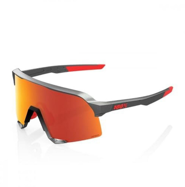 100% S3 LE Elly 24 선글라스 - 유광 블랙 매트 레드 히퍼 파이어 레드 미러 116561, Satin Storm Metallic - Purple