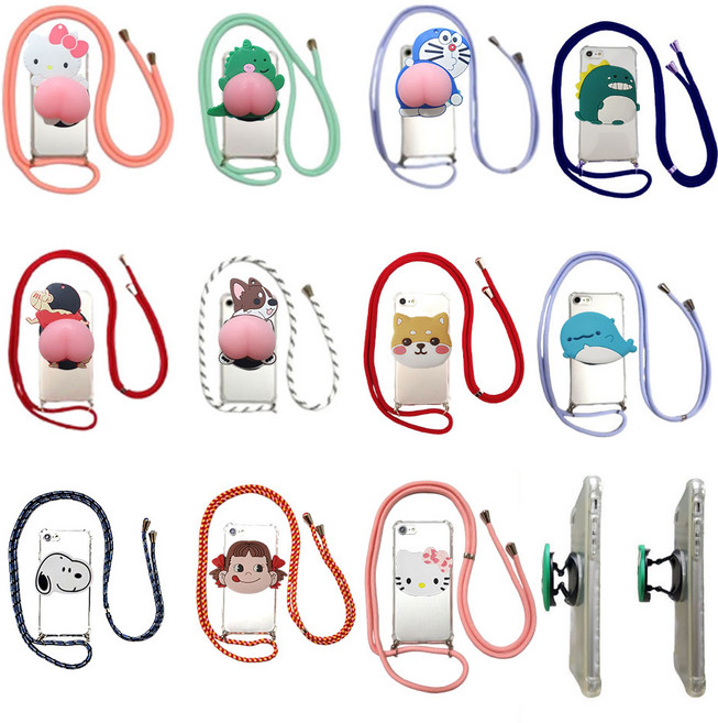 갤럭시X커버5 SM-G525N 휴대폰 케이스 세트 목걸이 스트랩 스마트톡 투명 방탄 실리콘 젤리 커버 크로스백 그립톡 거치대 핸드폰줄 목걸이줄 핸드 그립 랄롤히he