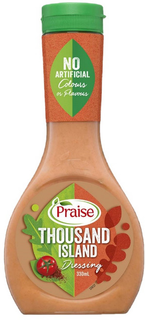 호주 프레이즈 사우전 아일랜드 드레싱 소스 330ml Praise Dressings Thousand Island, 0, 1개, 330g