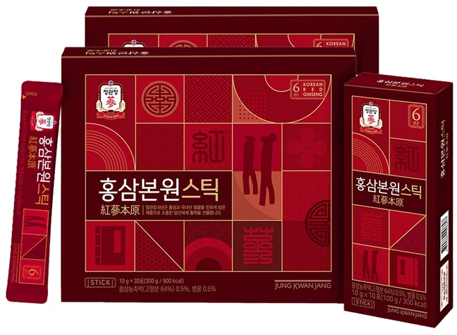 정관장 홍삼본원스틱 쇼핑백포함-6년근홍삼 활력 선물세트, 300g, 2개 - 쿠팡