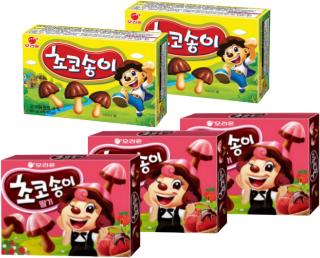 오리온 초코송이 딸기 45g 3 초코송이 50g 2 (총5) 신제품, 1세트, 235g