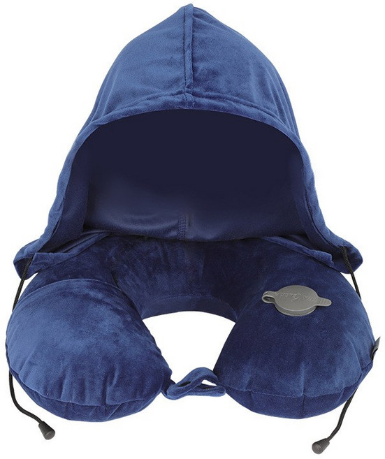 후드 여행용 목베개, 네이비