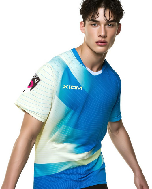 엑시옴(XIOM) 공식 본사 직영 볼라레(BOLARE) 2컬러 기능성 탁구 유니폼 반팔 상의 경기용 탁구복