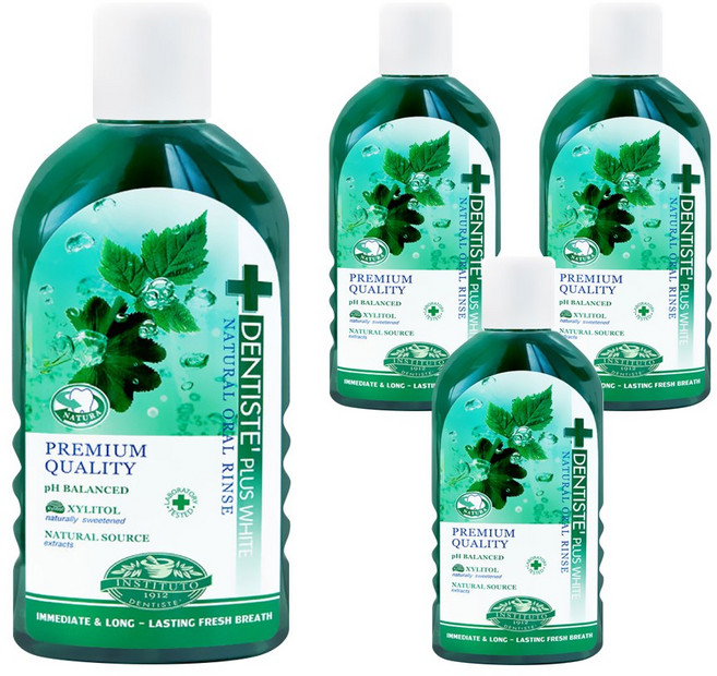 덴티스테 내츄럴 오랄린스 구강청결제, 700ml, 4개