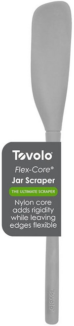 Tovolo 플렉스 코어 올 실리콘 긴 스크레이퍼 주걱 오이스터 그레이