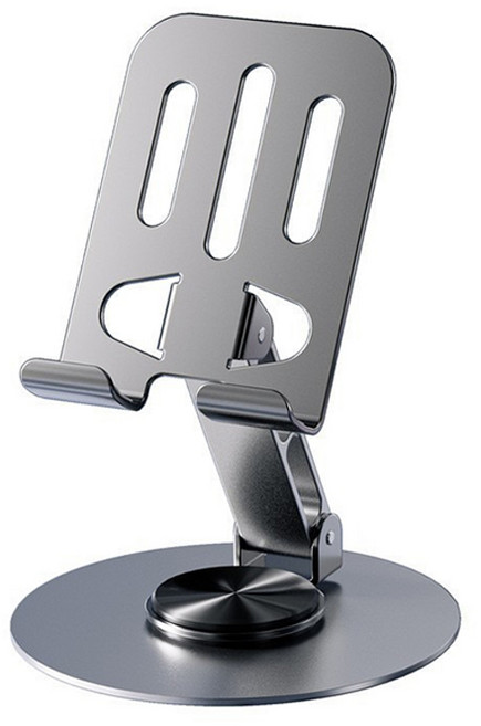휴대폰 다각도 접이식 데스크탑 스탠드, 1개, 그레이