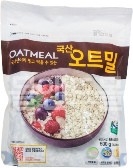 두보식품 국산 오트밀 600g, 1개