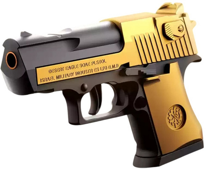 UB 미니건 시리즈 콜트 글록 데저트이글 너프건 자동연사 탄피배출, 골드블랙, 미니 데저트 이글, 1개