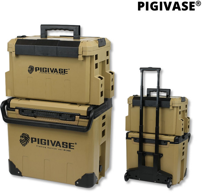 피기베이스 24년 NEW 탄앤블랙 색상 캐리어 세트, 1세트