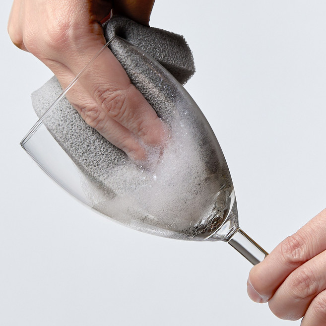 버디텍스 글라스 스펀지 국내공식 흠집없는 와인잔 세척 수세미 텀블러 컵 닦이 BIRDY.TEX, 1개, 1개입