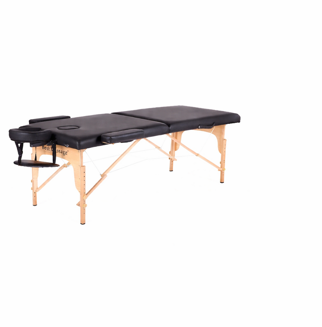 BestMassage 鋁合金摺疊按摩床 高度可調美容床 附贈加厚背袋 沉穩黑, 1個