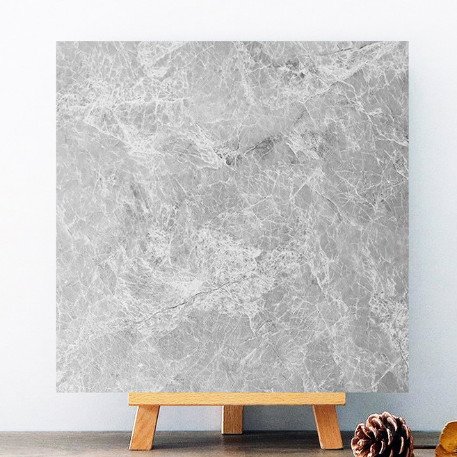 Fowod 800X800mm PVC붙이는 데코타일 접착식 정사각 장판 셀프시공 대리석 모방 바닥 스티커, 24개, ZZDBE03