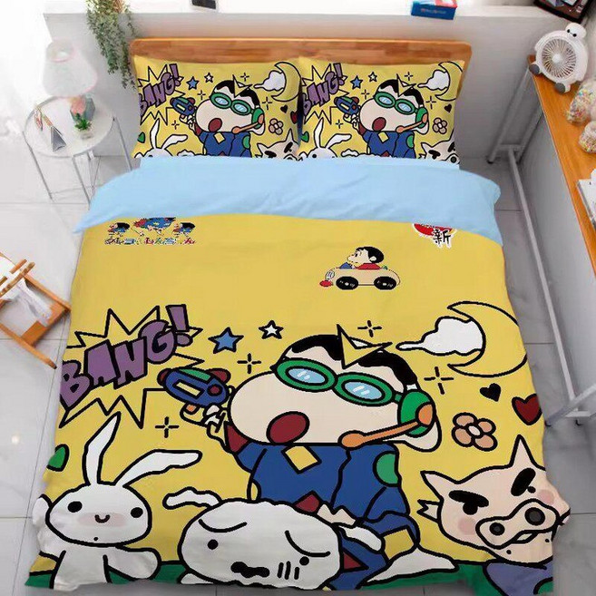 주토피아 이불커버 애니메이션 순면 세트 주디 남아 캐릭터 베개 침구