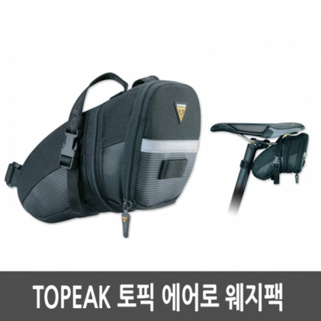 TOPEAK 에어로 웨지팩 자전거 안장가방 S, 블랙, 1개