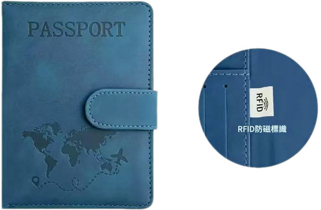RFID 防盜旅行護照夾 粉紅色 11x15cm