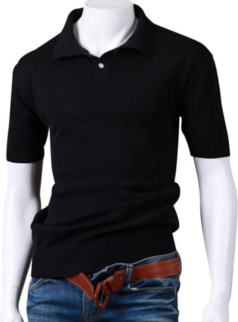 스댕클럽 남성용 린넨 니트 반팔 카라티 SMD7120